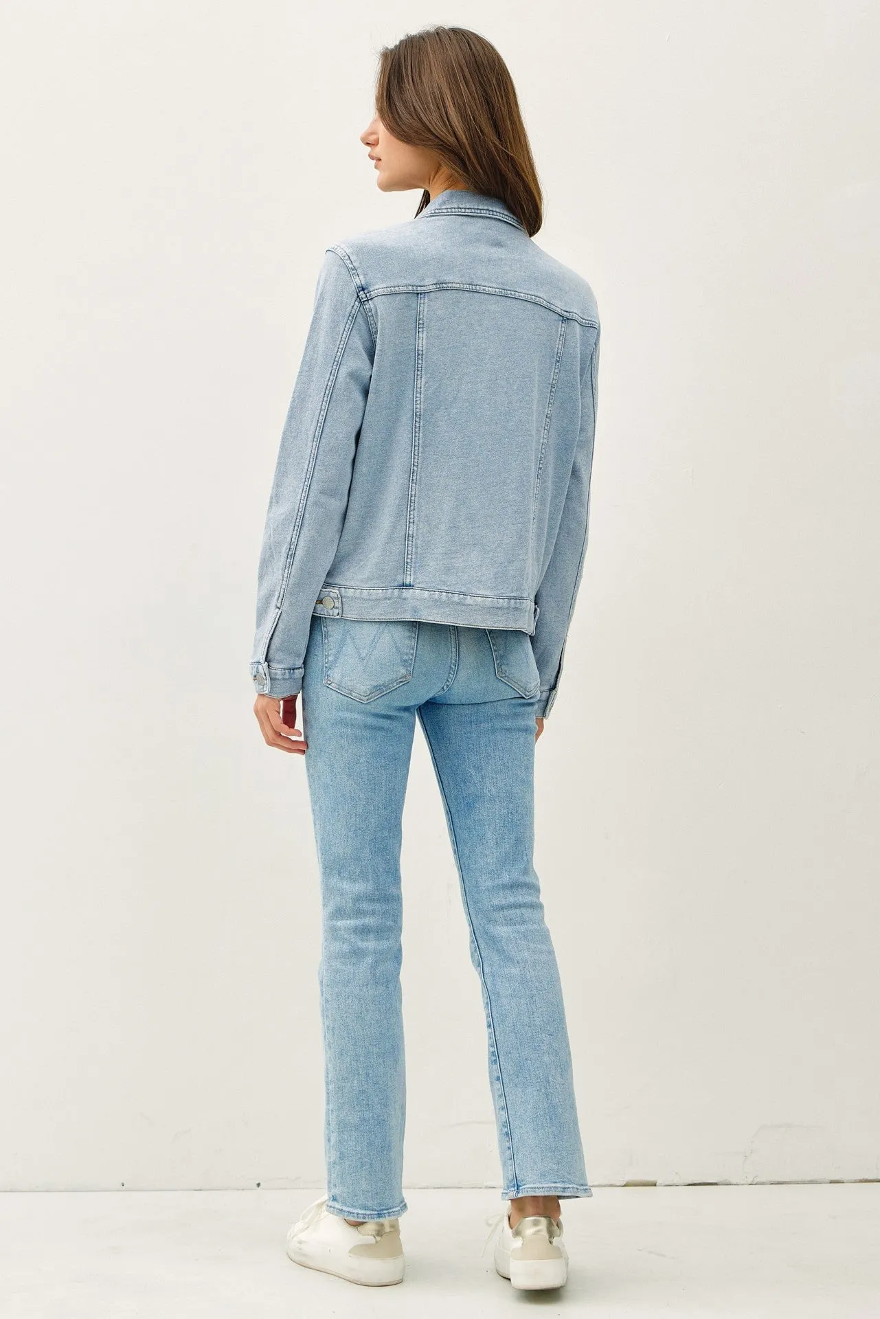 Soft Faux Denim Jacket