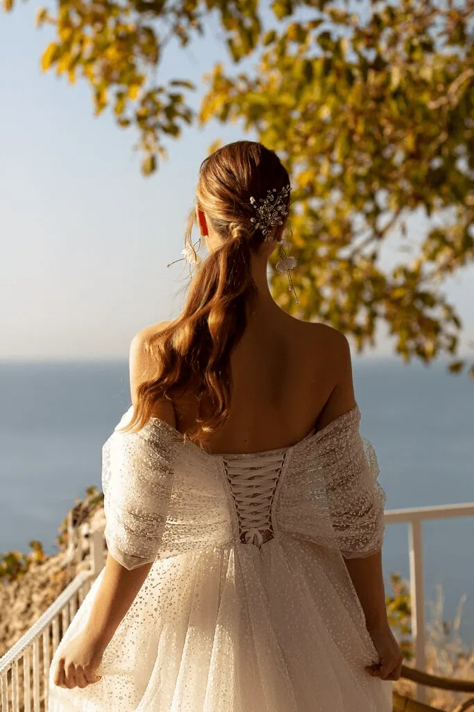 Strapless Sweetheart Neckline Wedding Dress - Off Shoulder Wedding Dress - Lace Bodice Wedding Gown Plus Size