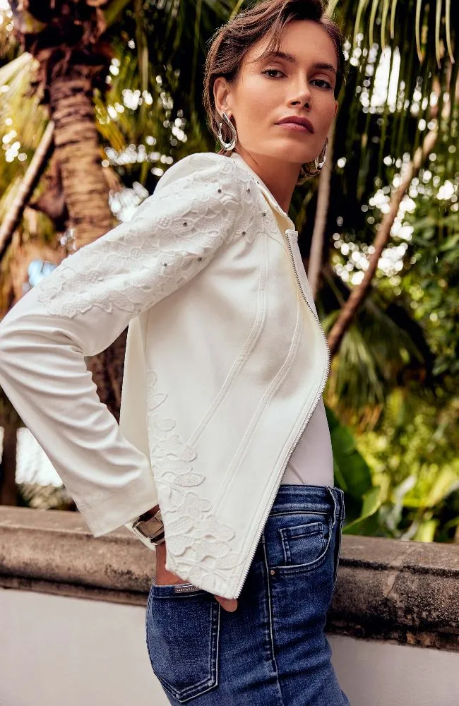 Studded Foiled Suede Jacket
