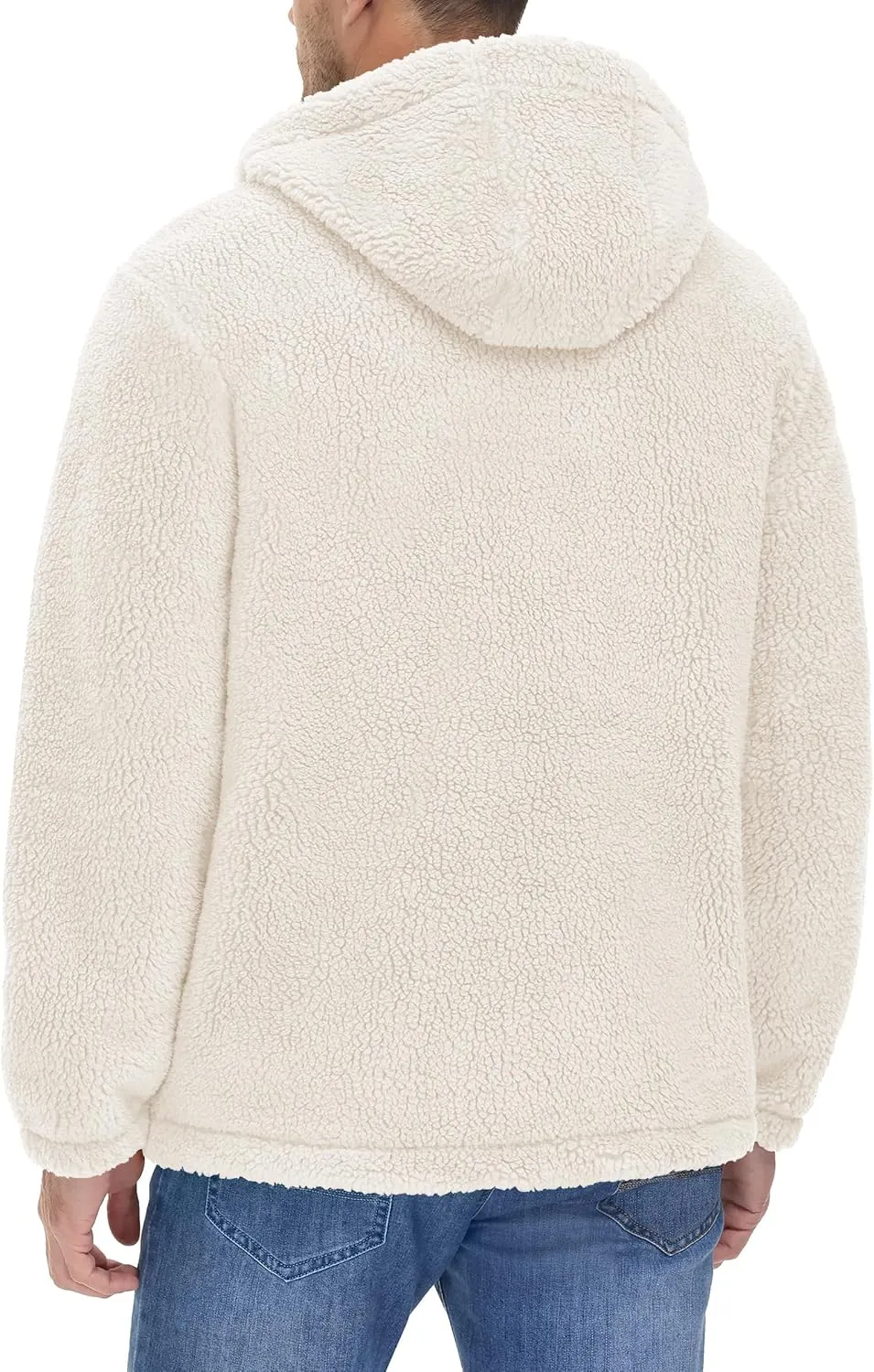 TACVASEN Men's Fuzzy Sherpa Jacket Fleece Lined Zip Up Hoodies Winter Thermal Work Casual Warm Jackets Plain Coats