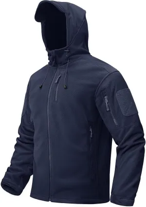 TACVASEN Men's Tactical Fleece Jacket Heavyweight Military Hoodie with 6 Pockets Winter Warm Coats Windproof Outdoor