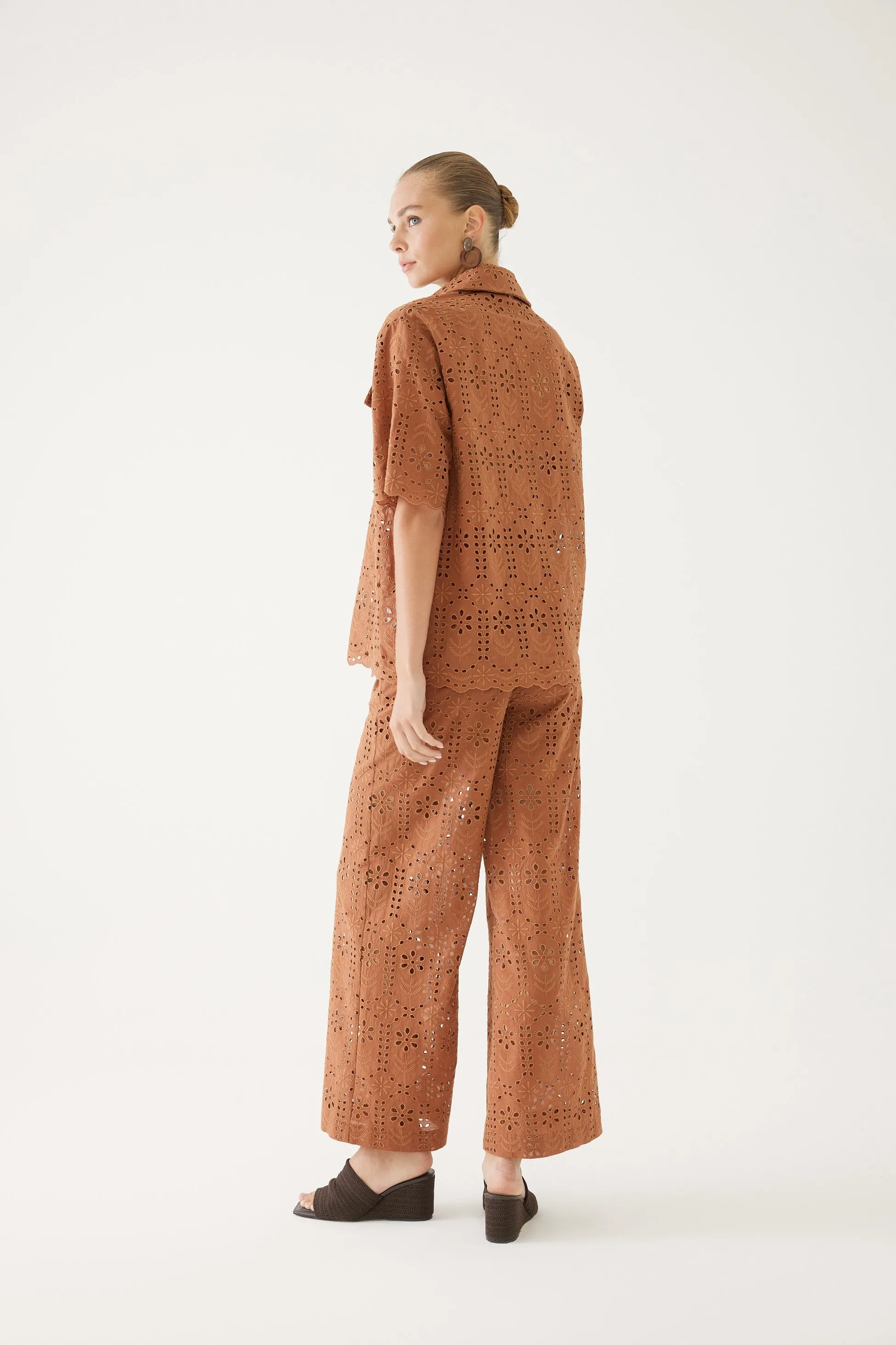 Tan Lace Trousers