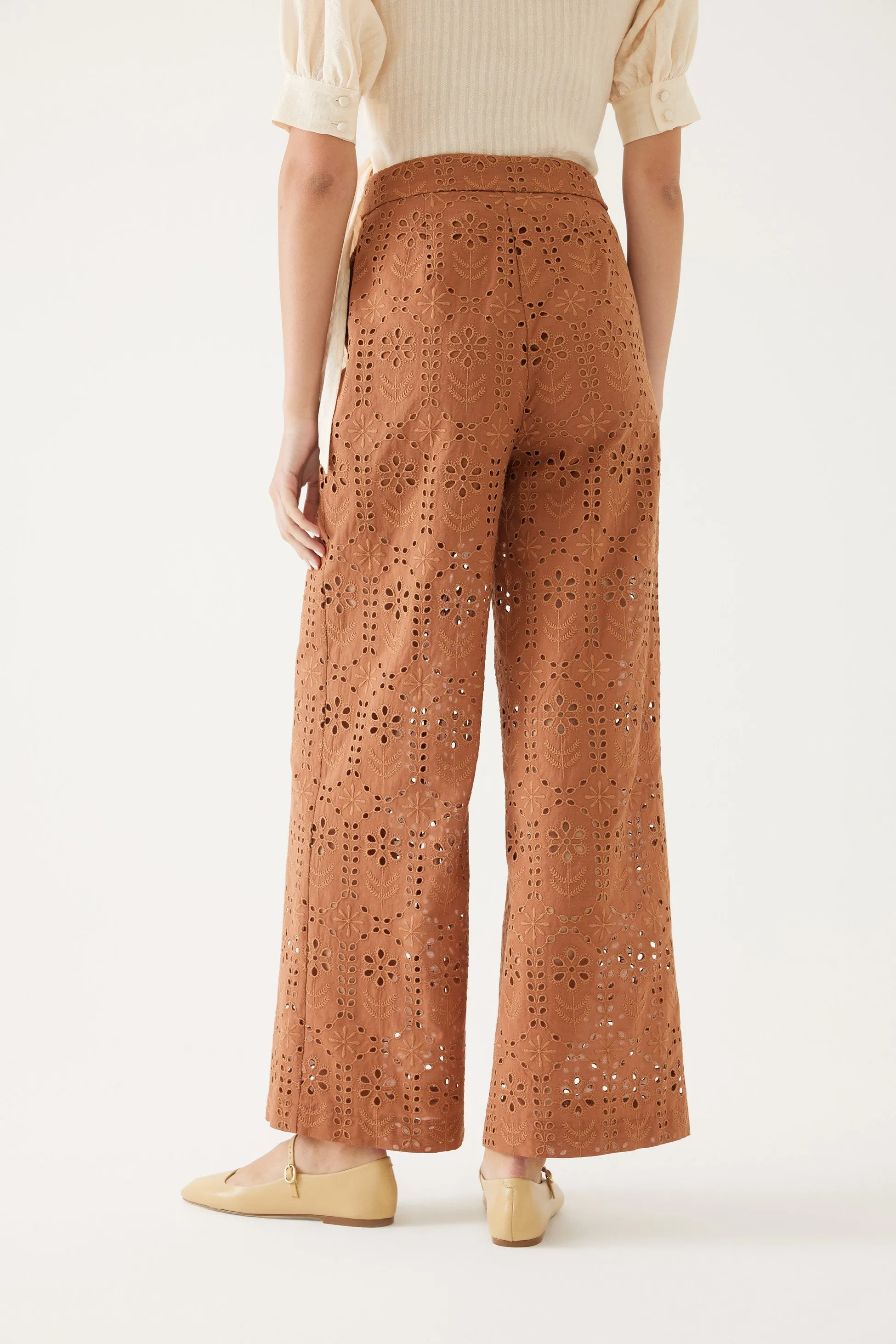 Tan Lace Trousers