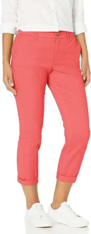 Tommy Hilfiger Women's Relaxed Fit Cuffed Hampton Chino Straight-Leg Pants