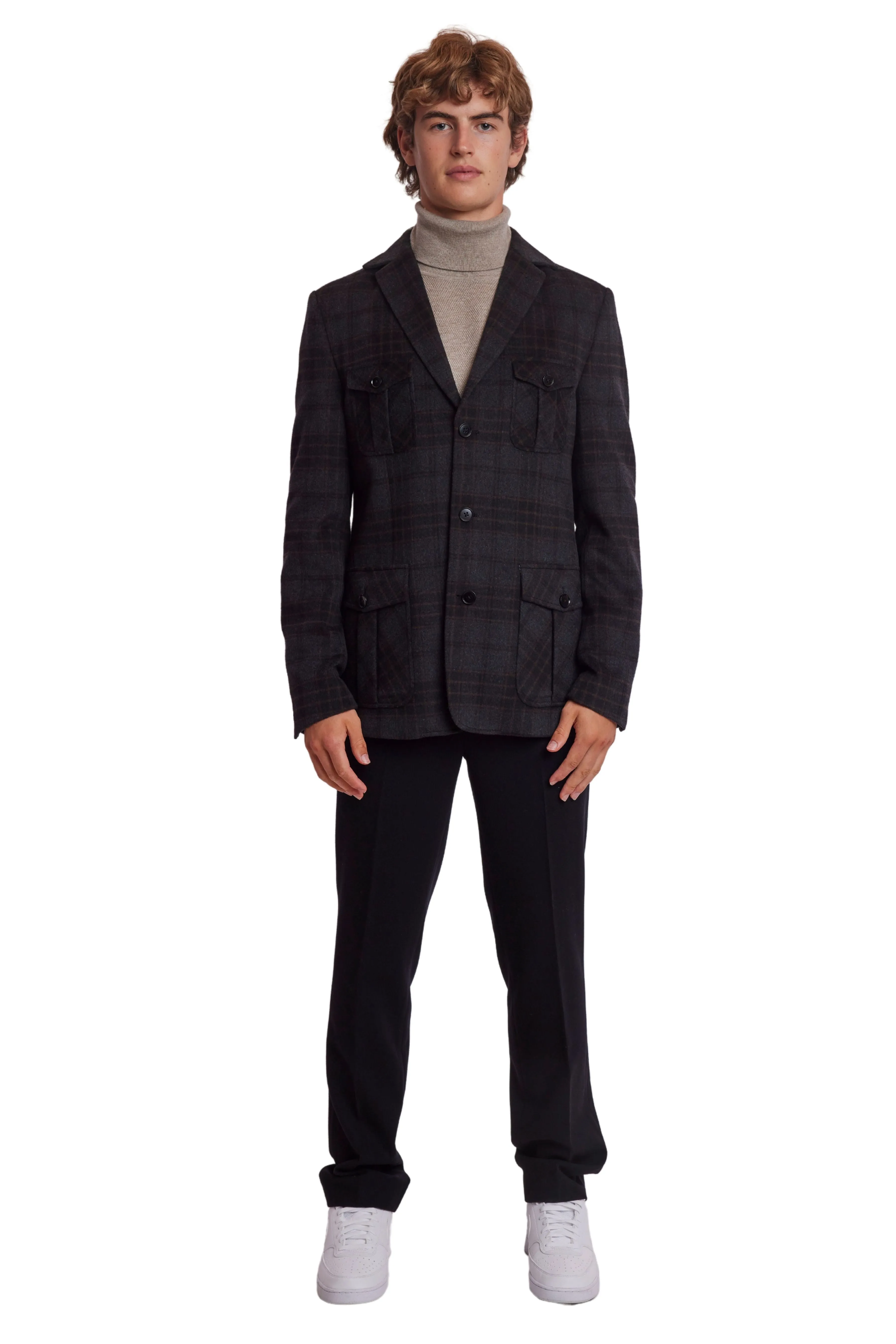 Utility Blazer - slim - Char Brown Soft Touch