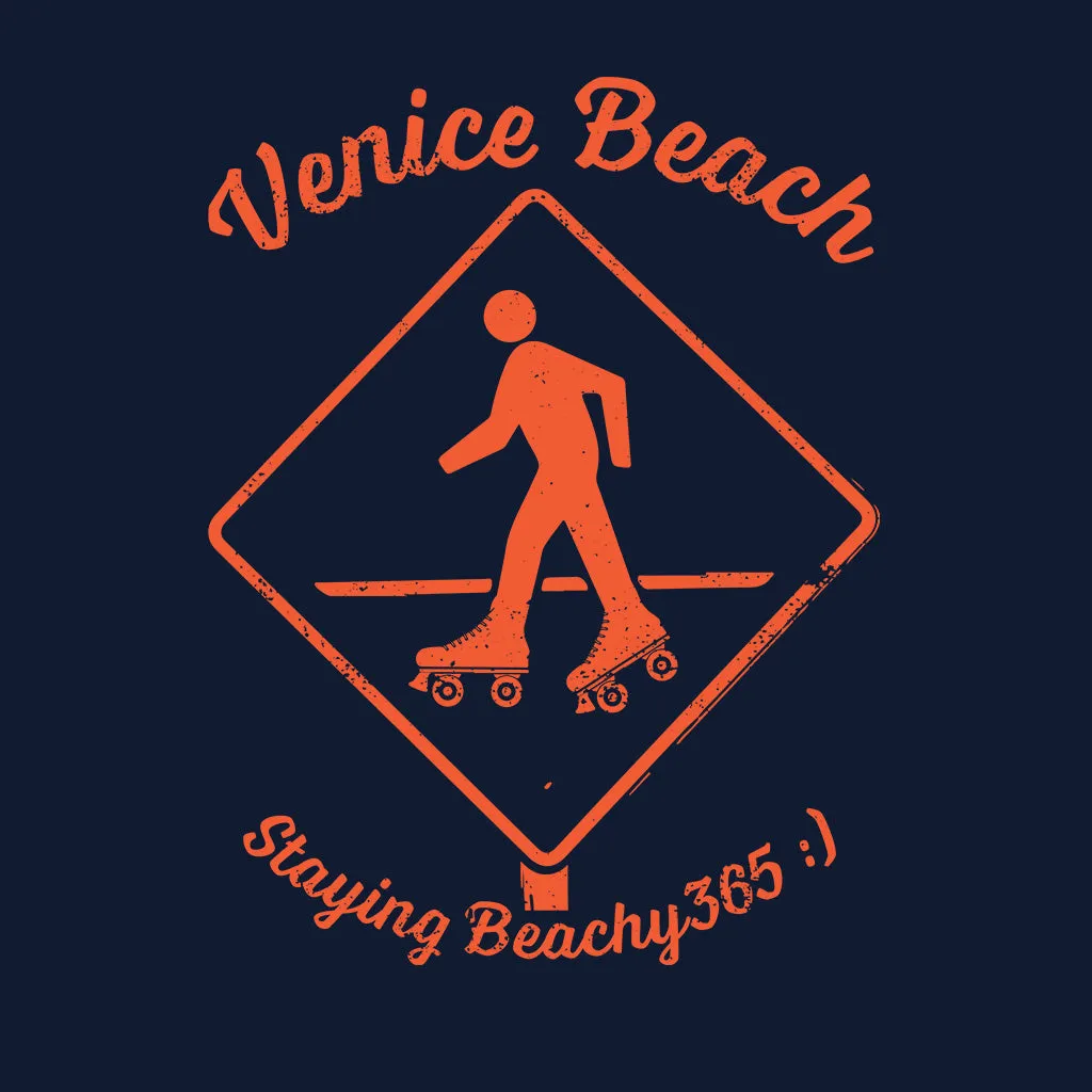 Venice Beach Vintage Rollerskater Crossing Tee