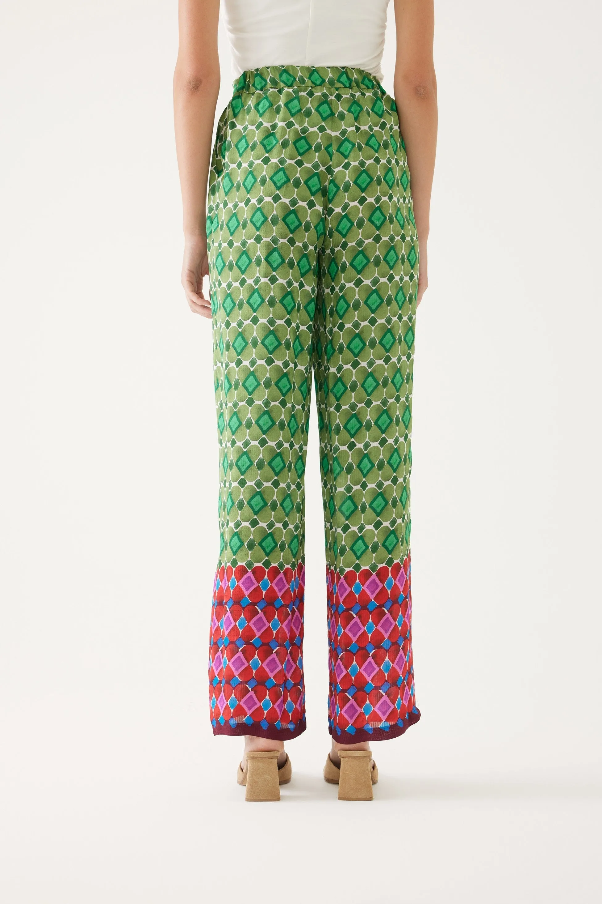 Viscose Straight Leg Trousers