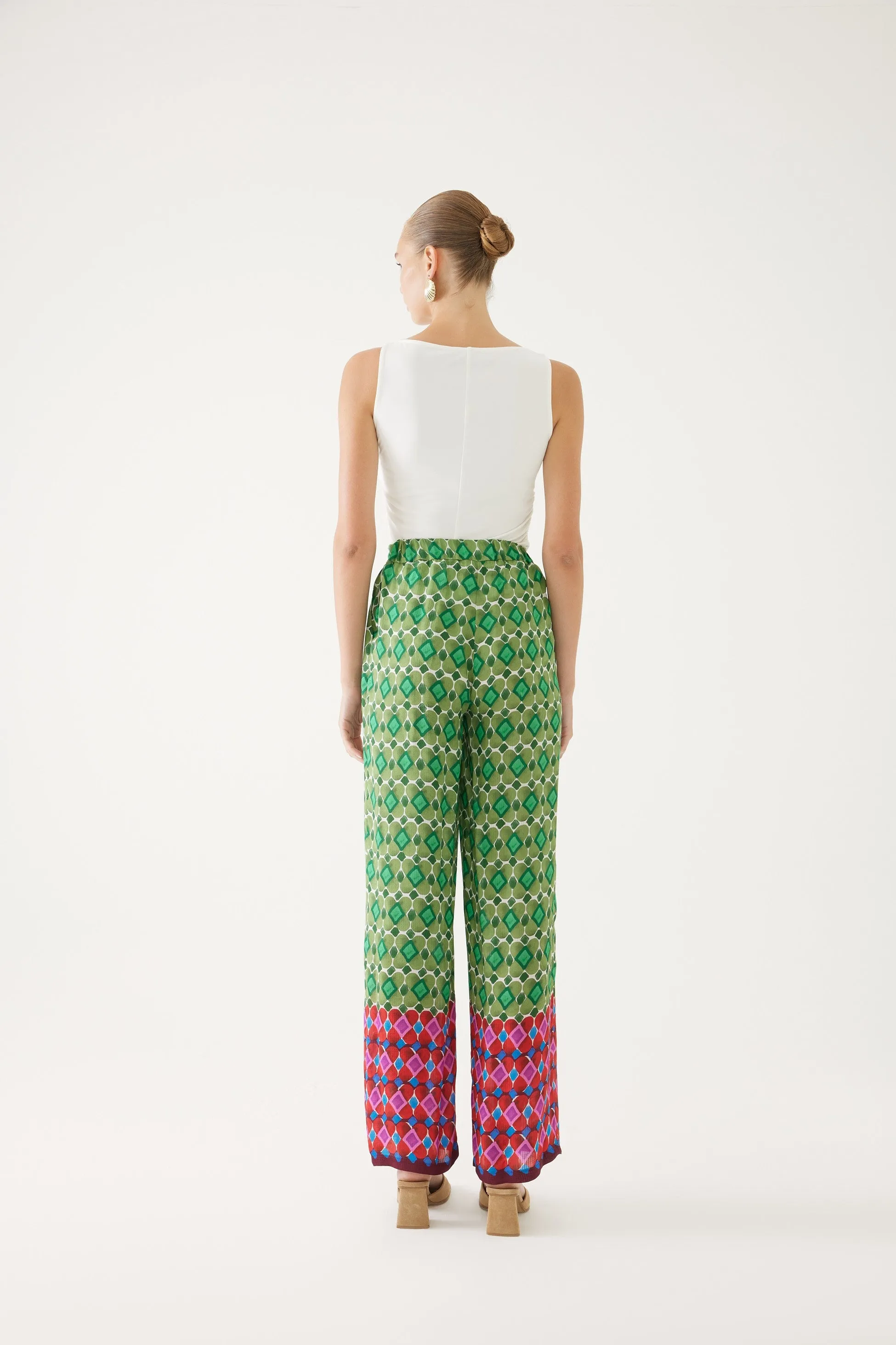Viscose Straight Leg Trousers