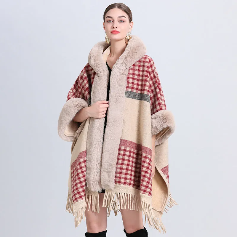 Warm Causel Women Wrap Cape Winter Coats