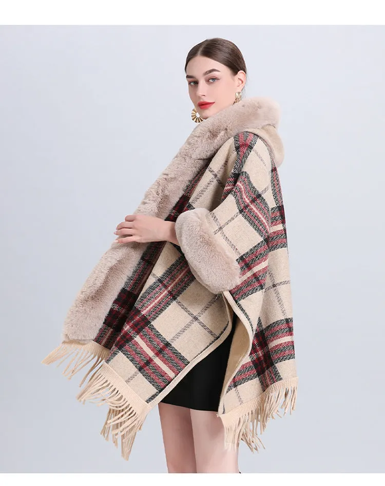 Warm Causel Women Wrap Cape Winter Coats