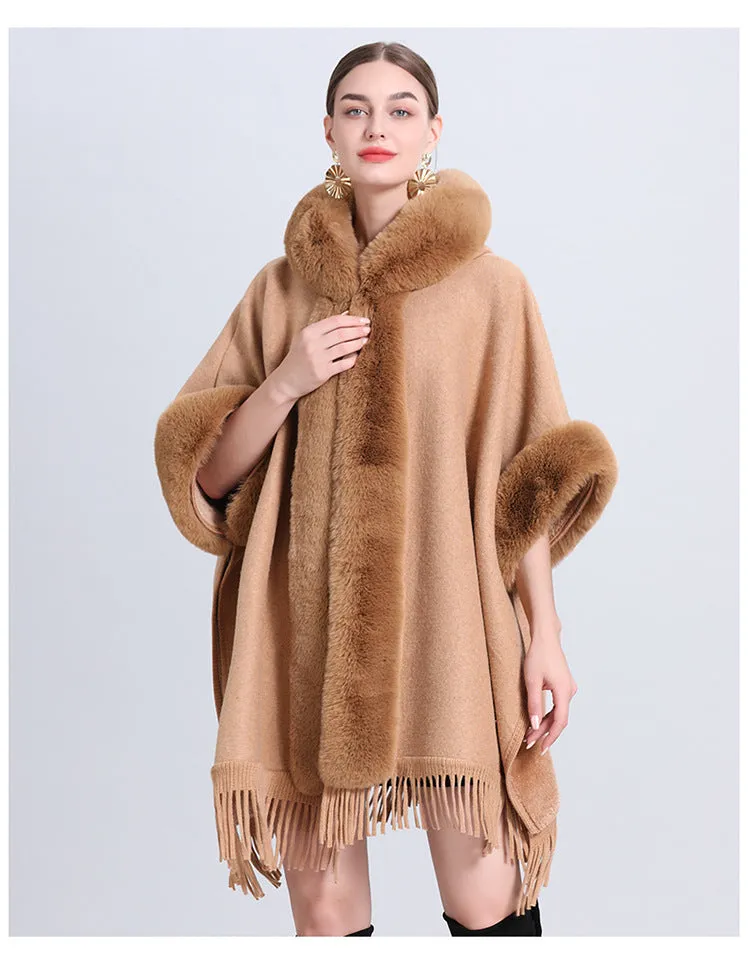 Warm Causel Women Wrap Cape Winter Coats