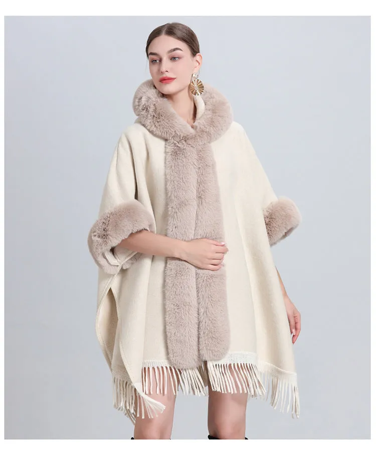 Warm Causel Women Wrap Cape Winter Coats