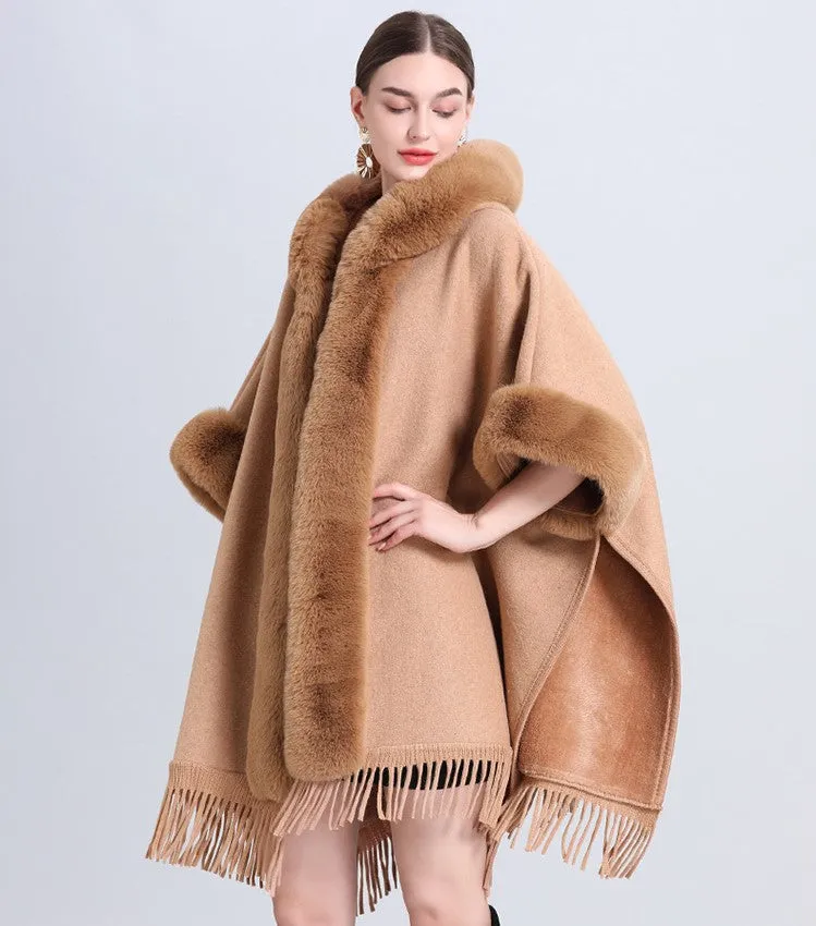Warm Causel Women Wrap Cape Winter Coats