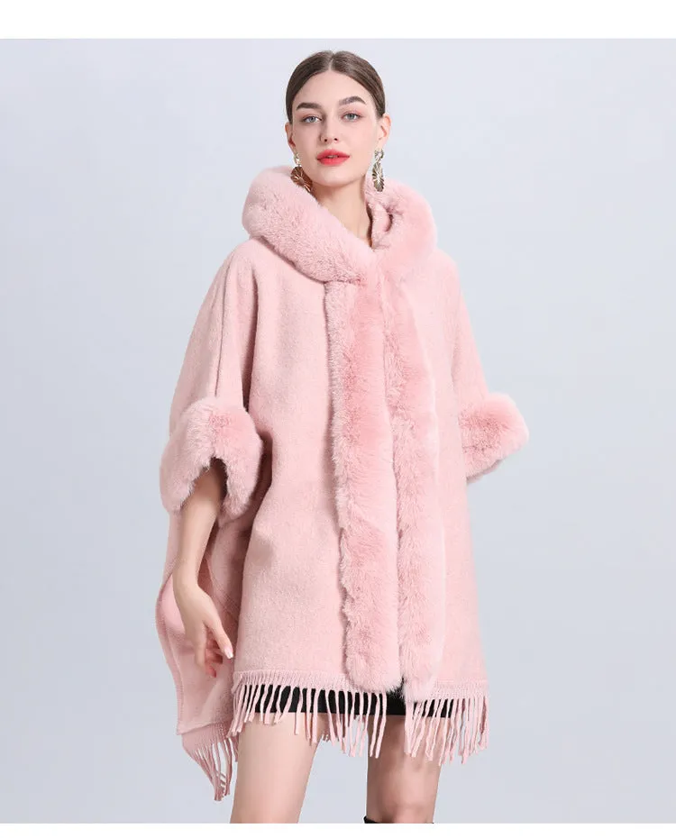 Warm Causel Women Wrap Cape Winter Coats