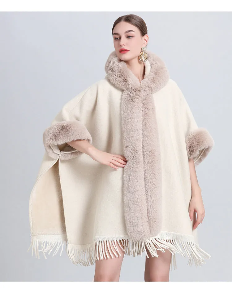 Warm Causel Women Wrap Cape Winter Coats