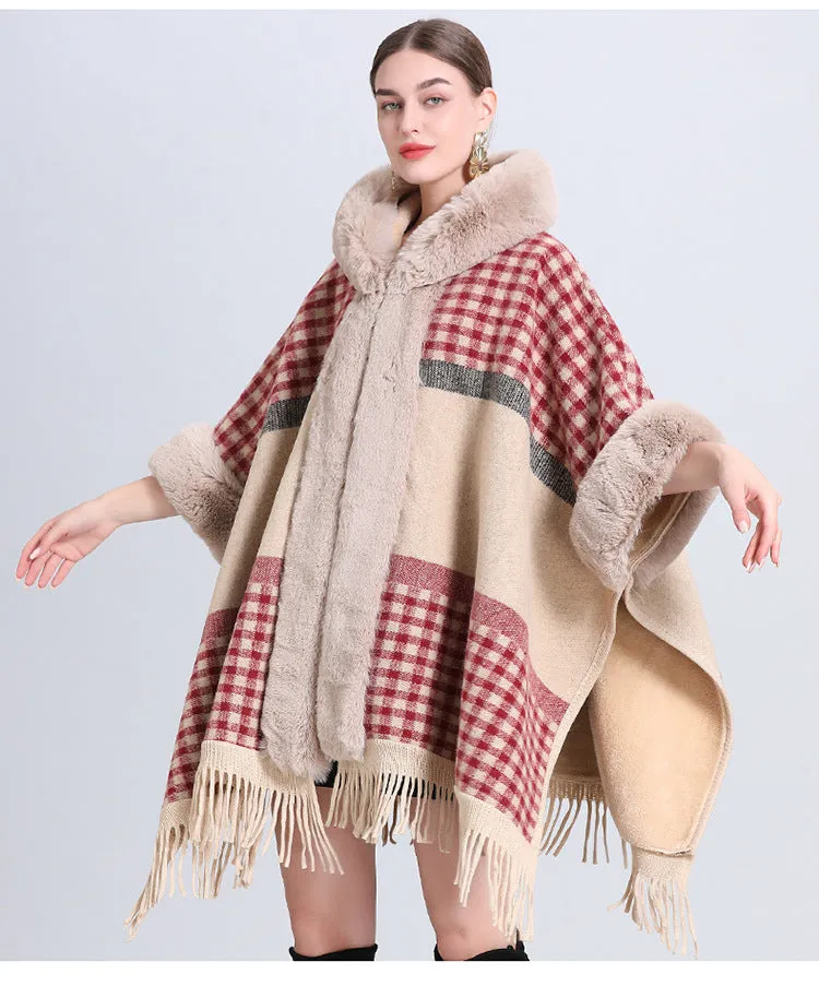 Warm Causel Women Wrap Cape Winter Coats