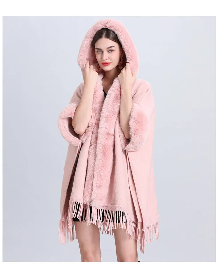 Warm Causel Women Wrap Cape Winter Coats