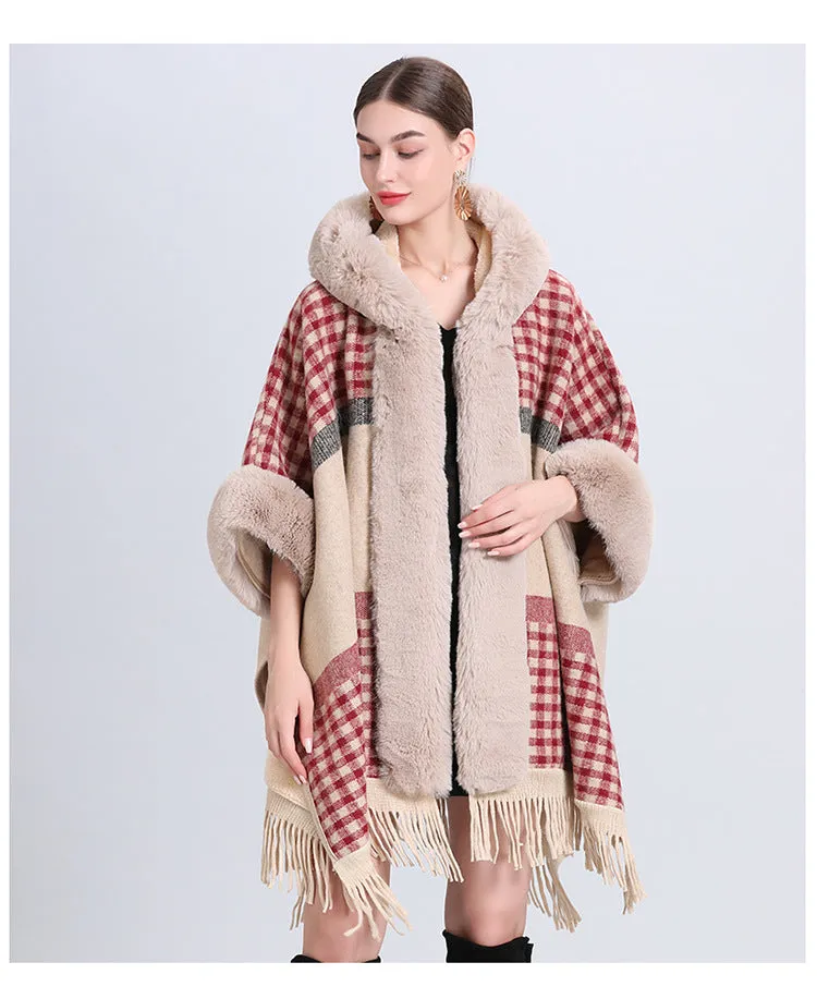 Warm Causel Women Wrap Cape Winter Coats