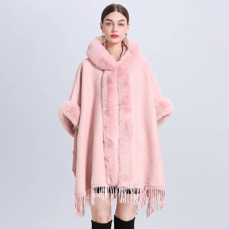 Warm Causel Women Wrap Cape Winter Coats