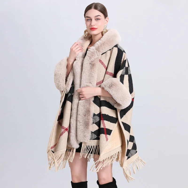 Warm Causel Women Wrap Cape Winter Coats