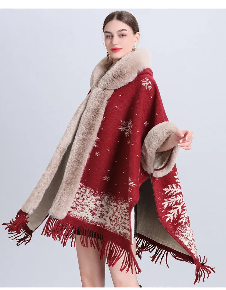 Warm Causel Women Wrap Cape Winter Coats