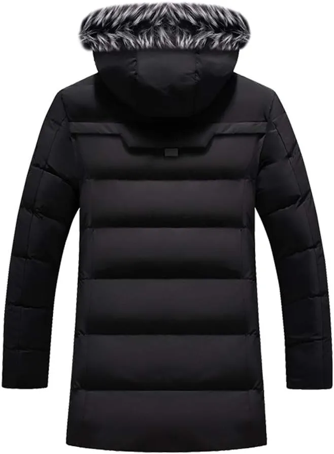 Winter Long Parkas Men Cotton Padded Clothing Fashion Casual Slim Thick Warm Coats Fur Hooded Overcoats Male Clothes