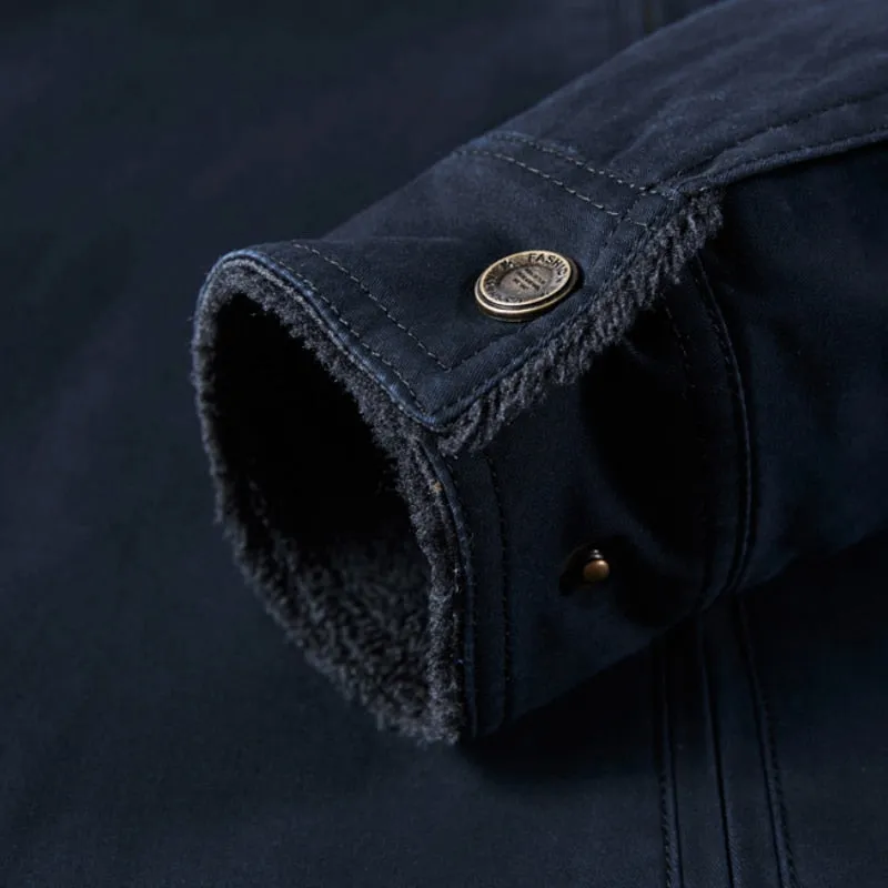 Winter Thick Jacket Men 100% Cotton Fleece Military Tactical  Bomber Jackets Plus Size Warm Windbreaker Male Chaquetas Hombre