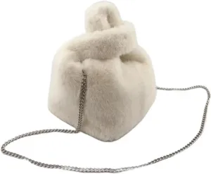 Winter Tote Bags For Women Handbags Soft Warm Wrist Bag Chains Mini Clutch For Women