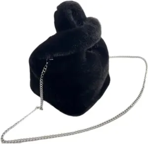Winter Tote Bags For Women Handbags Soft Warm Wrist Bag Chains Mini Clutch For Women