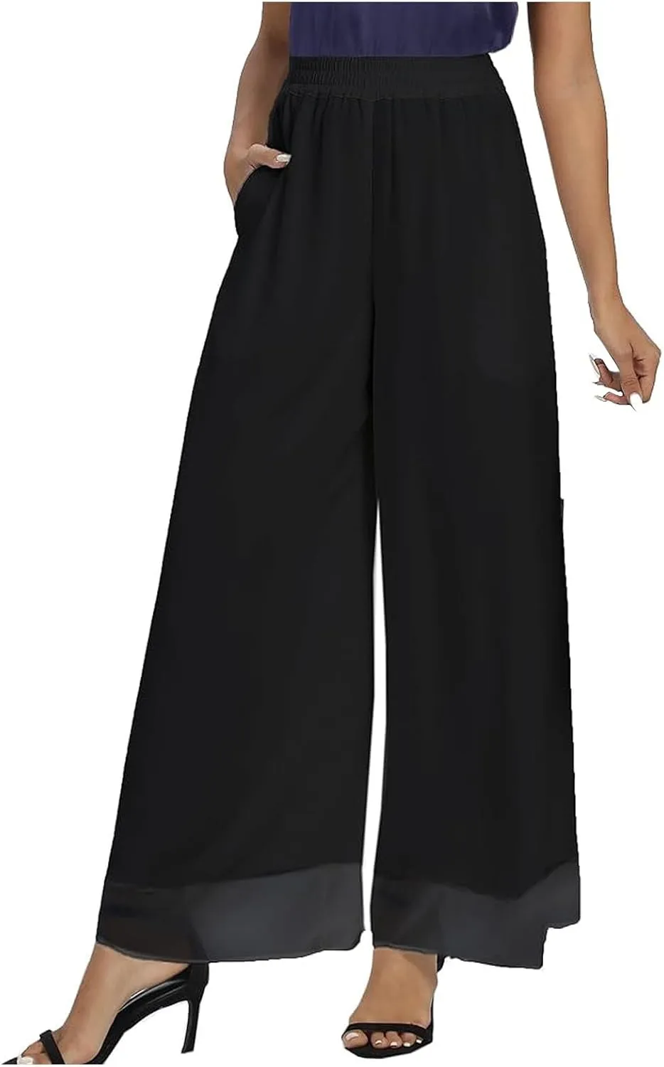 Womens Linen Summer Trendy Pants High Waist Straight Slim Fit Pants Beach