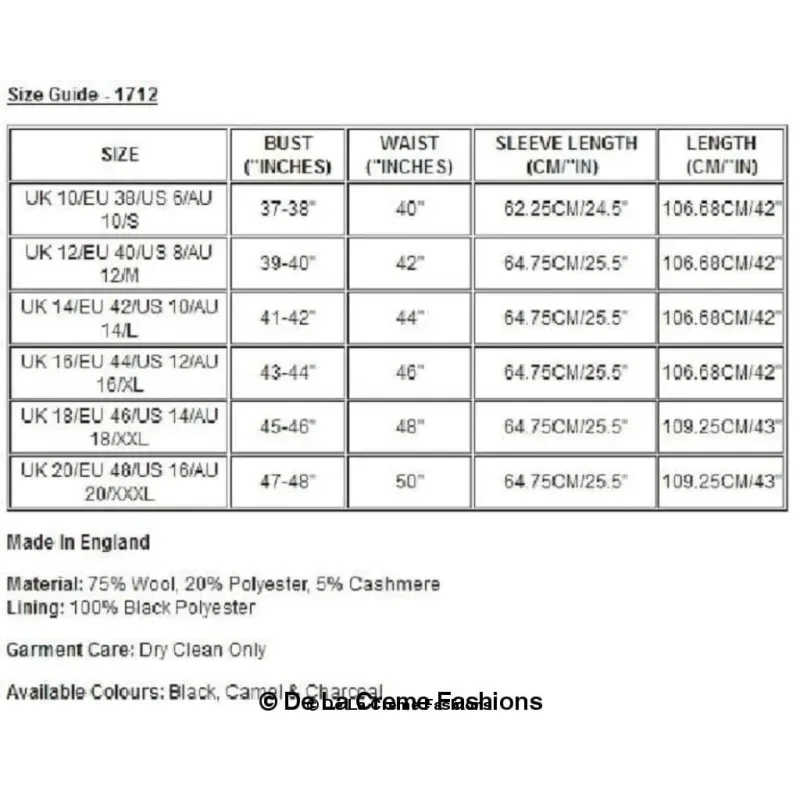 Women’s Wool Blend Winter Warm Knee Length Coat