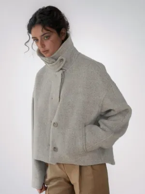 Wool Jacket in Warm Grey