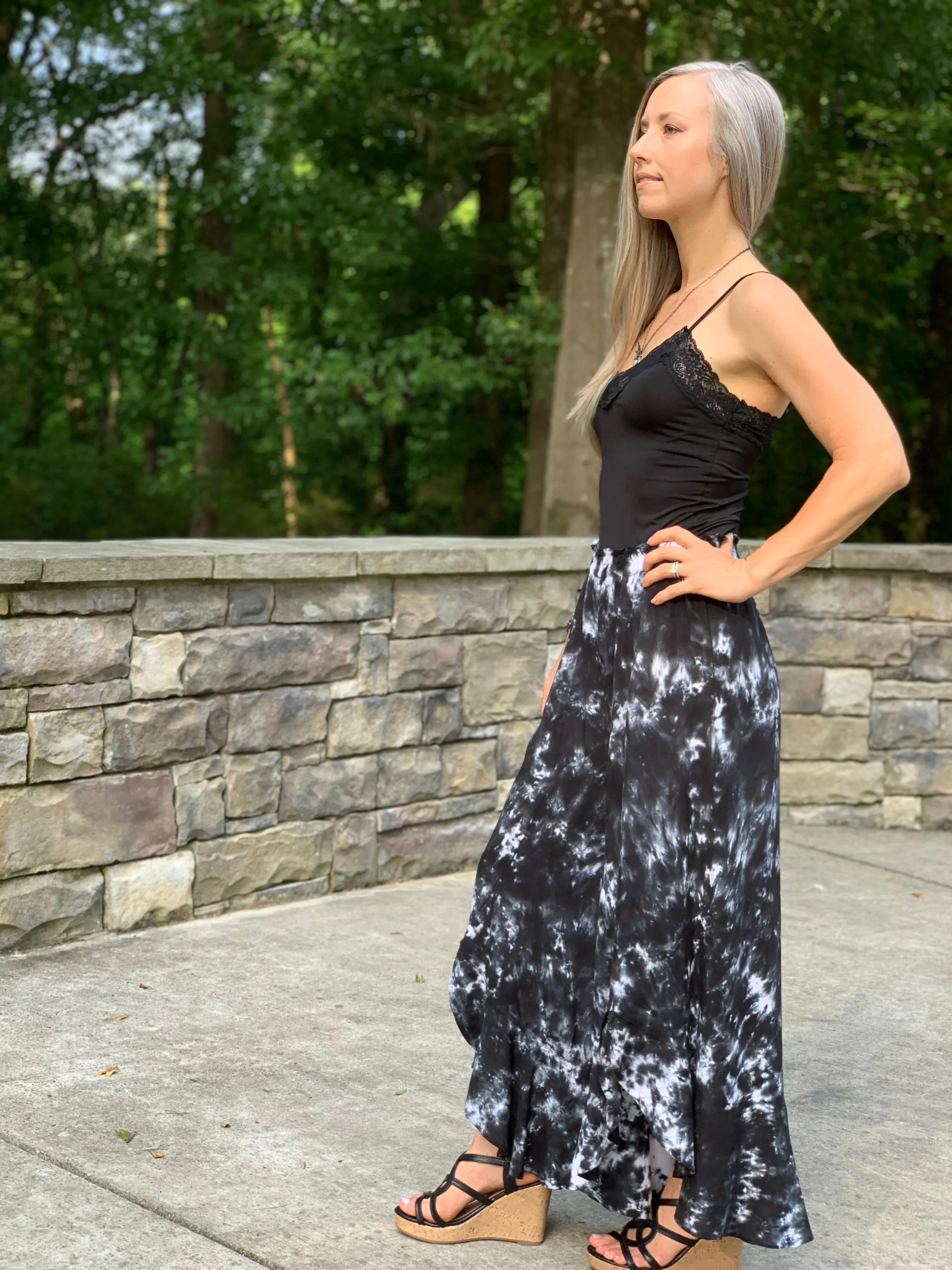 X-ray ruffle pants