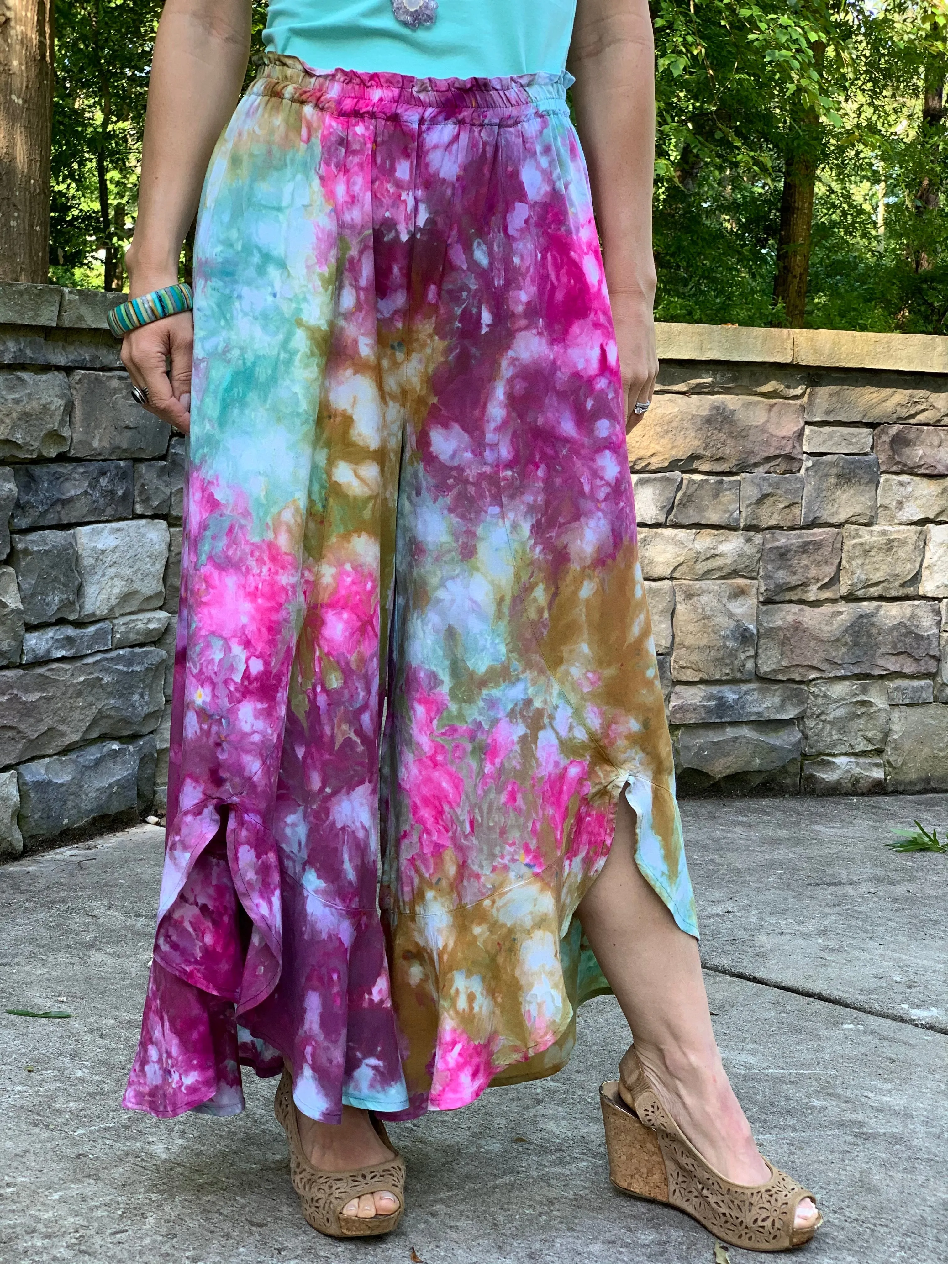 X-ray ruffle pants