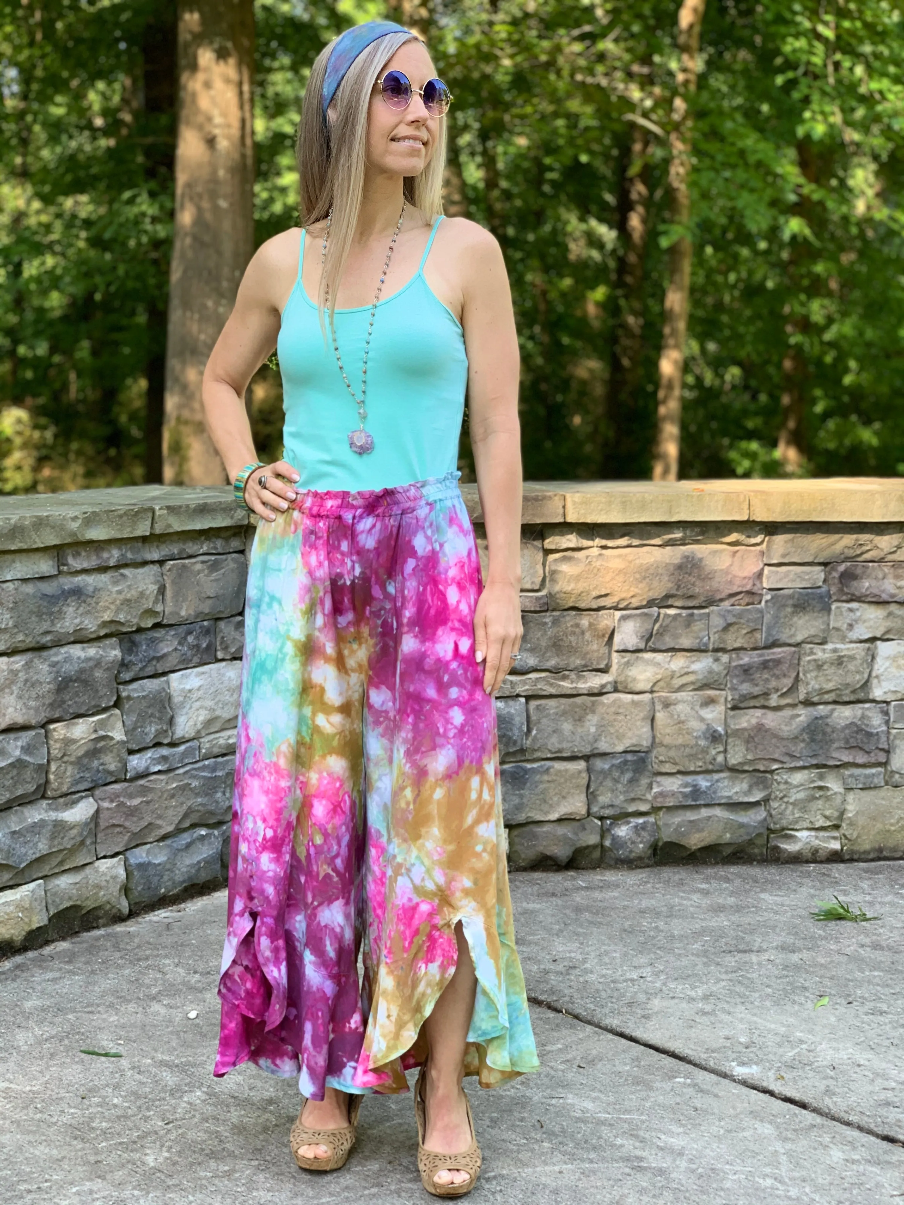 X-ray ruffle pants