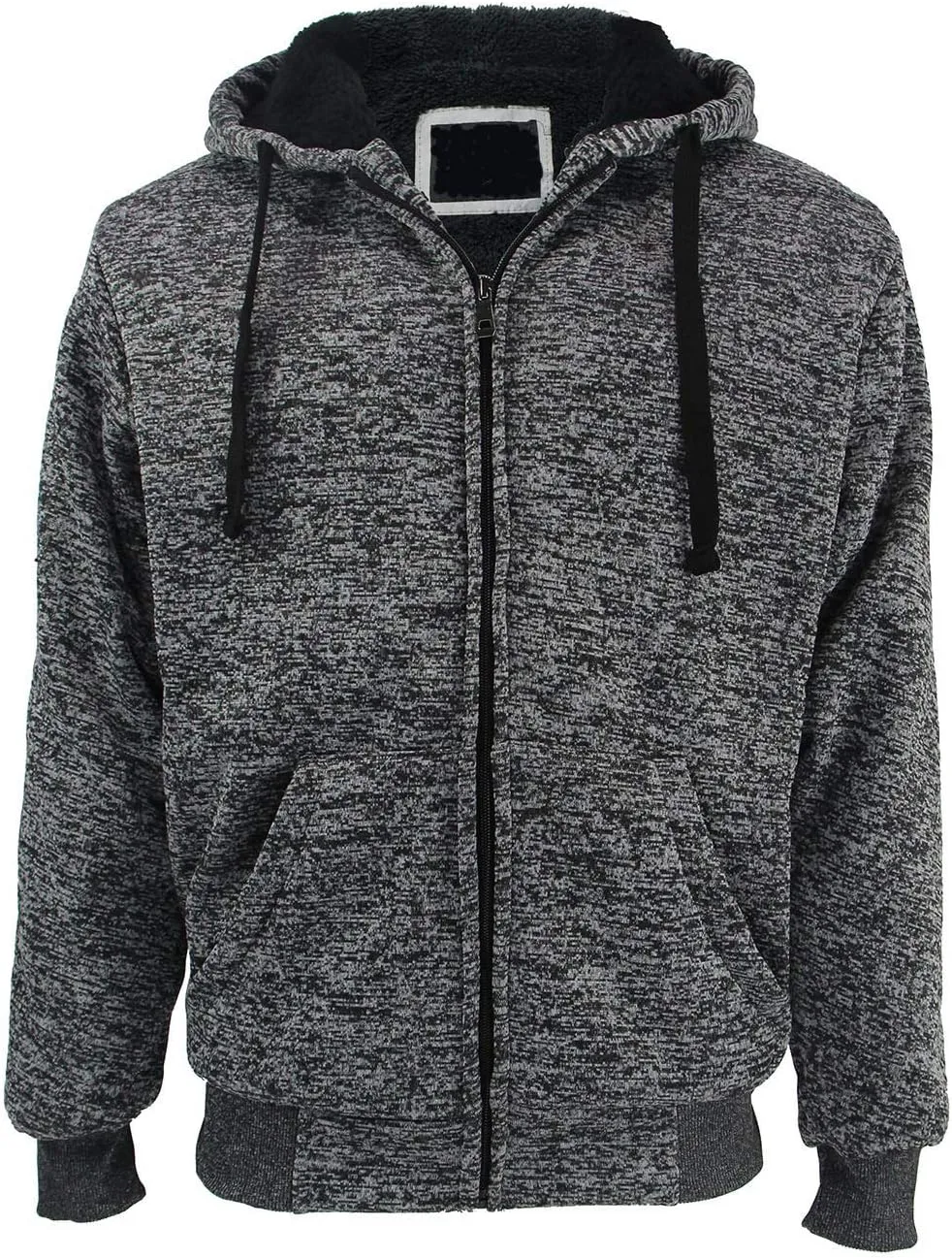 Yasumond Hoodies for Men Zipper Fleece Sweatshirt Heavy Sherpa Lined Hooded Warm Winter Coats Big Tall