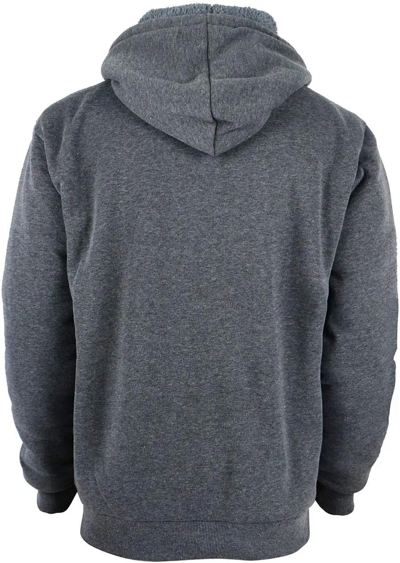 Yasumond Hoodies for Men Zipper Fleece Sweatshirt Heavy Sherpa Lined Hooded Warm Winter Coats Big Tall